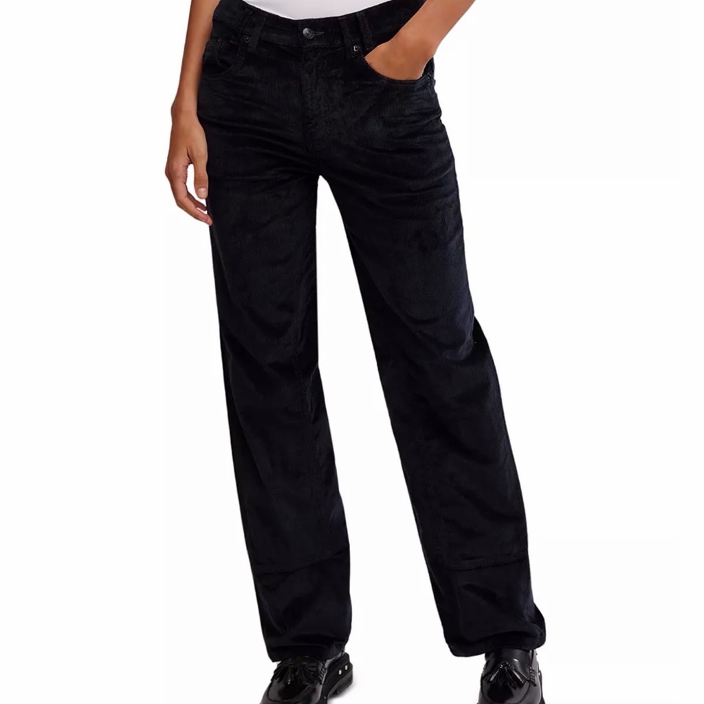 New Free People Black Straight Leg Pants